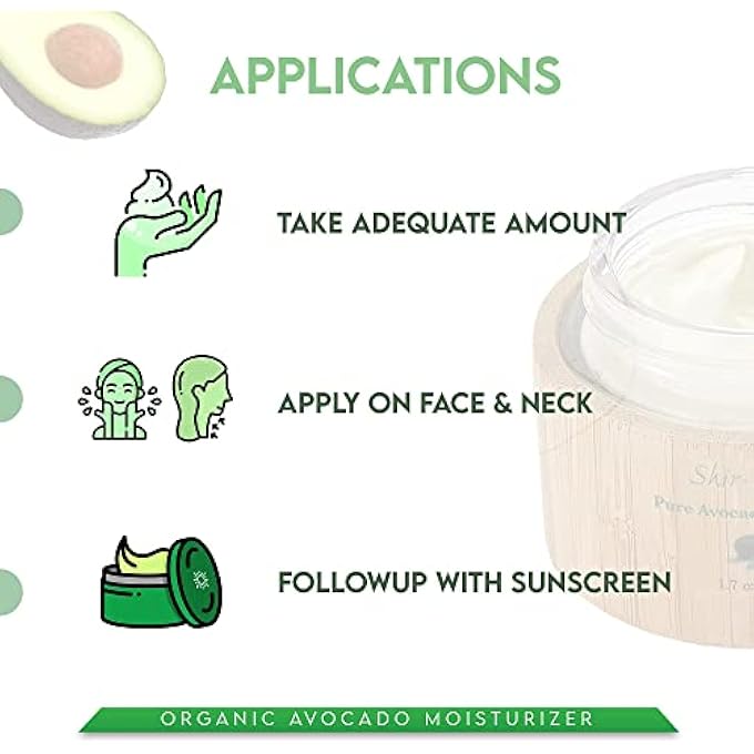 SHIRA SHIR-ORGANIC AVOCADO MOISTURIZER (PACK 2-50 ML) - Image 3